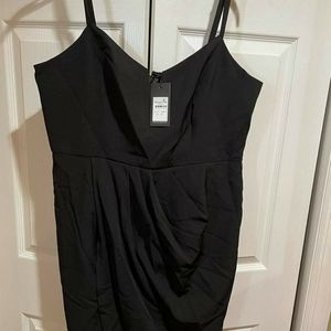 Strapless V Neck Wrap Dress